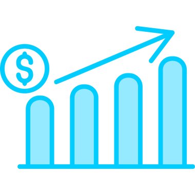 Profit 'in vektör illüstrasyonu büyüyen modern simge