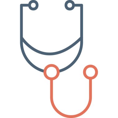 Steteskop. Web basit illüstrasyonu