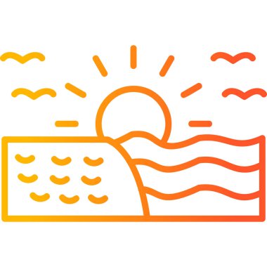 gündoğumu simge vektör çizim