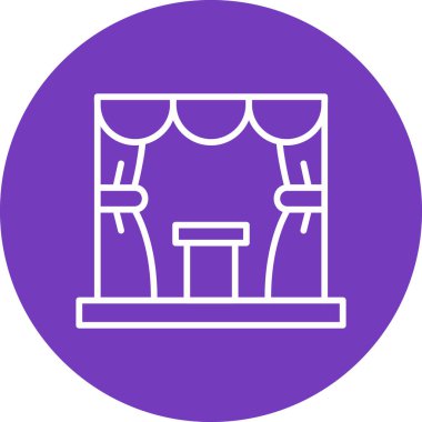 Sahne modern ikon vektör illüstrasyonu