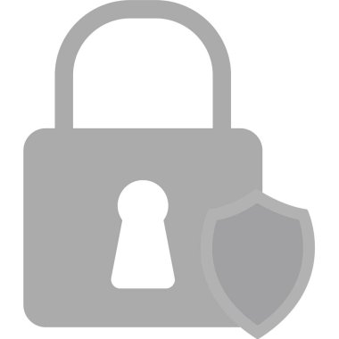 Asma kilit. Web simgesi vektör illüstrasyonu 