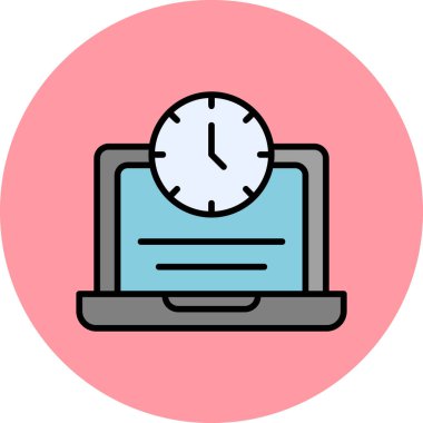 Fazla çalışma simgesi vektör illüstrasyonu