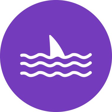 Köpekbalığı modern simgesi, vektör illüstrasyonu 