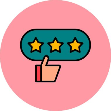Good Review web icon vector illustration