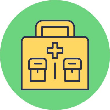 ilk yardım kiti vektör simgesi