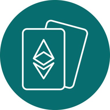 Ethereum Kartları, kişisel ve ticari kullanım için illüstrasyon simgesi