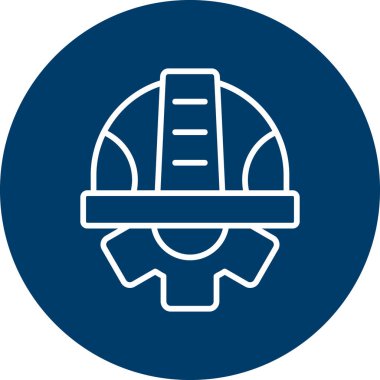 Miğfer. Web simgesi basit illüstrasyon 