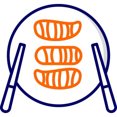 Suşi modern simge vektör çizimi