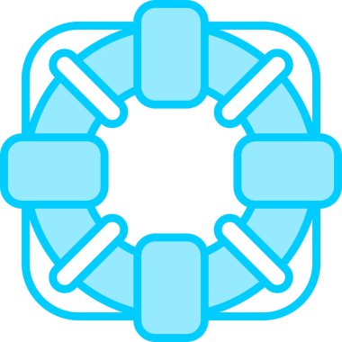 blue and white vector icons