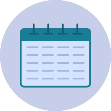 Takvim simgesi, vektör illüstrasyonu basit tasarım