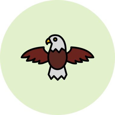 Kartal modern simgesi, vektör illüstrasyonu 