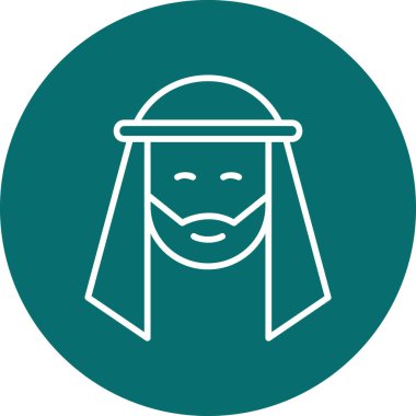 Arabian Man User logo, simple icon for web page 