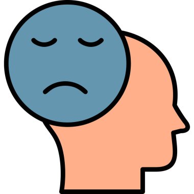 Üzüntü modern simge, vektör illüstrasyonu