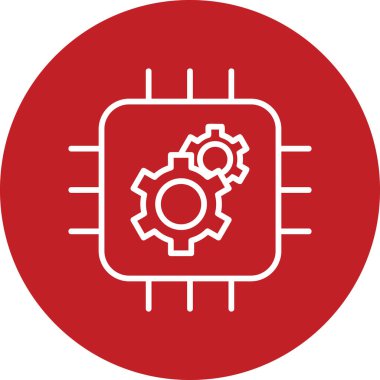 CPU icon, vector illustration simple design