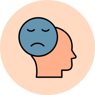 Üzüntü modern simge, vektör illüstrasyonu