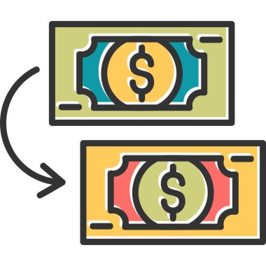 Nakit para, basit web illüstrasyonu  