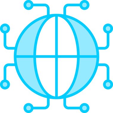 Digtal Dünyası. Web simgesi basit illüstrasyon