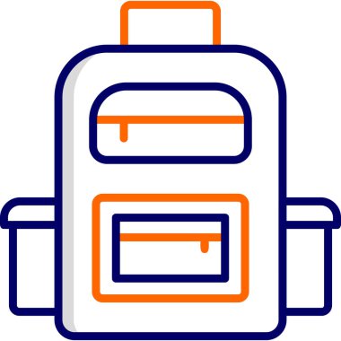 Üniversite çantası modern simge, vektör illüstrasyonu