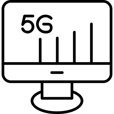 5g Ekran Ağı simgesi, kişisel ve ticari kullanım için illüstrasyon simgesi 