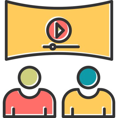 Sunum. Web simgesi basit illüstrasyon