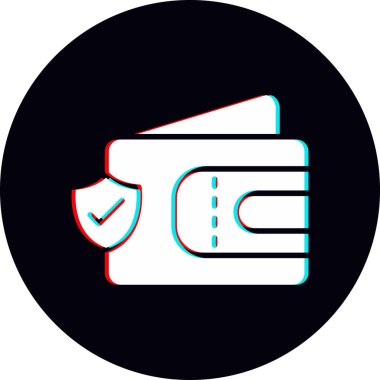 Cüzdan. Web simgesi basit illüstrasyon