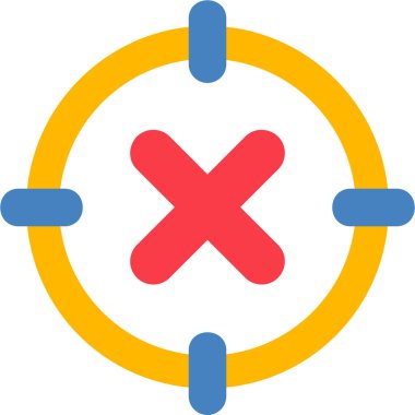 Konsantrasyon yok modern simge, vektör illüstrasyonu