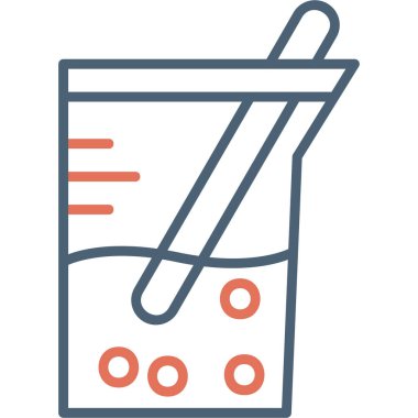 Beher. Web simgesi basit illüstrasyon 