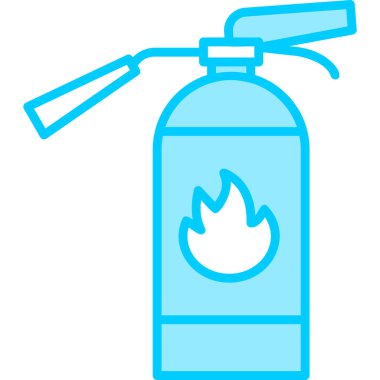 Yangın söndürme ikonu. Web için gaz hidrantı vektör simgelerinin özet çizimi