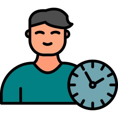 vector illustration of time management modern icon in design
