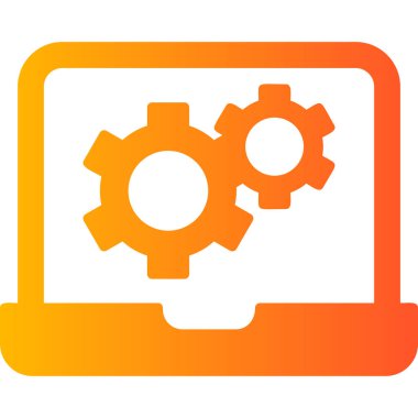 Bilgisayar. Web simgesi basit illüstrasyon