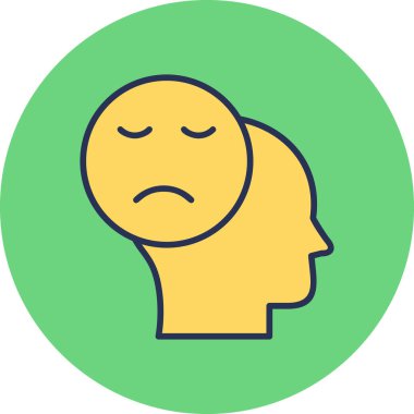 Üzüntü modern simge, vektör illüstrasyonu