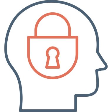 Güvenlik kilidi web simgesi basit illüstrasyon 