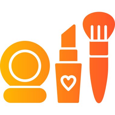 Makyaj simgesi, modern tasarım illüstrasyonu