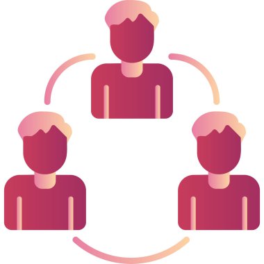 Abstract vector illustration of team work