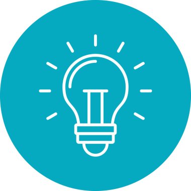 light bulb, web icon simple illustration