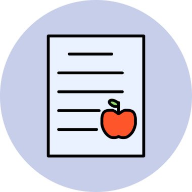 Diyet Planı basit simgesi, vektör illüstrasyonu