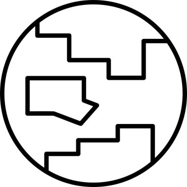 Dünya simgesinin vektör illüstrasyonu