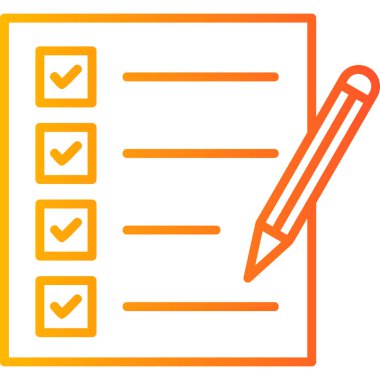 Sınav simgesi, modern tasarım illüstrasyonu