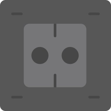 güç soketi simgesi, vektör çizim 