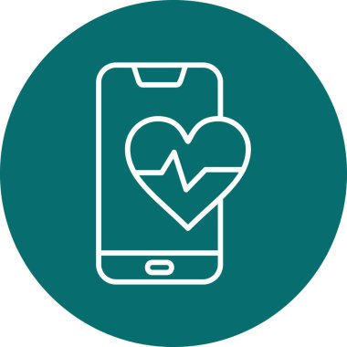 kalp atış hızı ikonu vektör çizimi