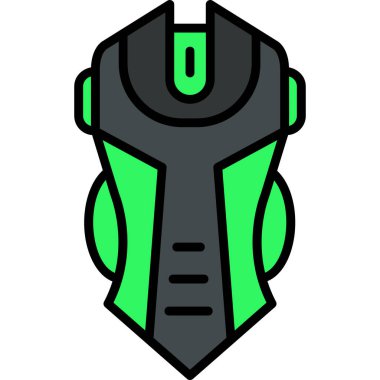 Oyun faresi düz vektör simgesi