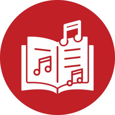 Music Book. web icon simple illustration