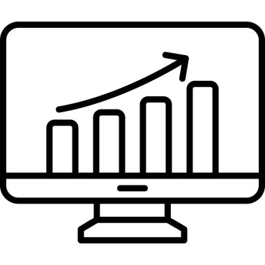 veri analiz grafiği. Basit web illüstrasyonu