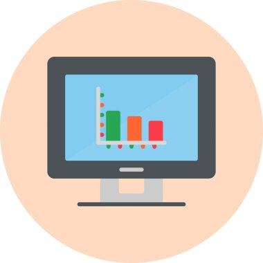 vektör lcd simgesi illüstrasyonu