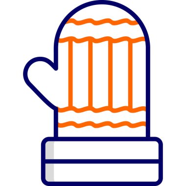 Mitten simgesi, web basit illüstrasyon