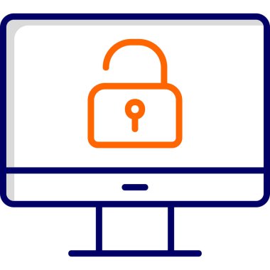 Güvenli olmayan düz vektör simgesi