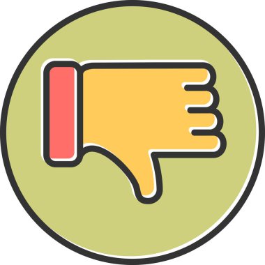 Hoşlanmamak. Web simgesi basit tasarım