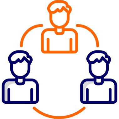 Abstract vector illustration of team work