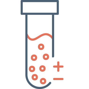 Test tübü simgesinin vektör illüstrasyonu 