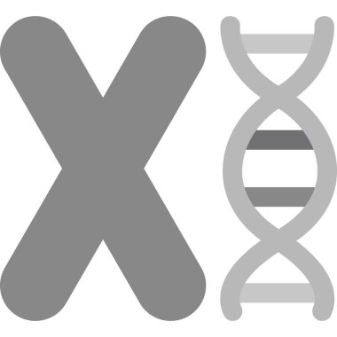 Kromozom basit simge, vektör illüstrasyonu